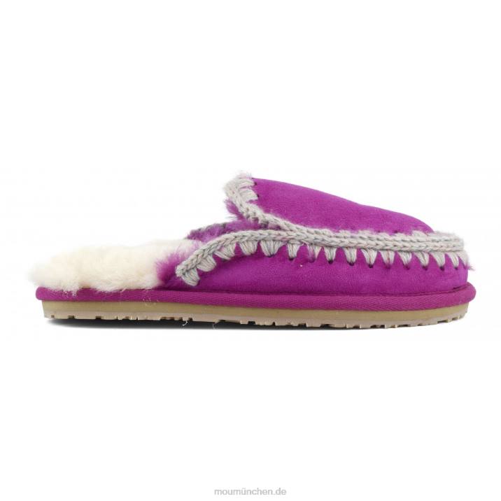 Wildleder-Slipper mit vollem Eskimo-Stich Frauen 0V6X430 Cyclamin Mou