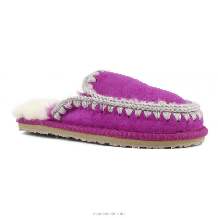 Wildleder-Slipper mit vollem Eskimo-Stich Frauen 0V6X430 Cyclamin Mou