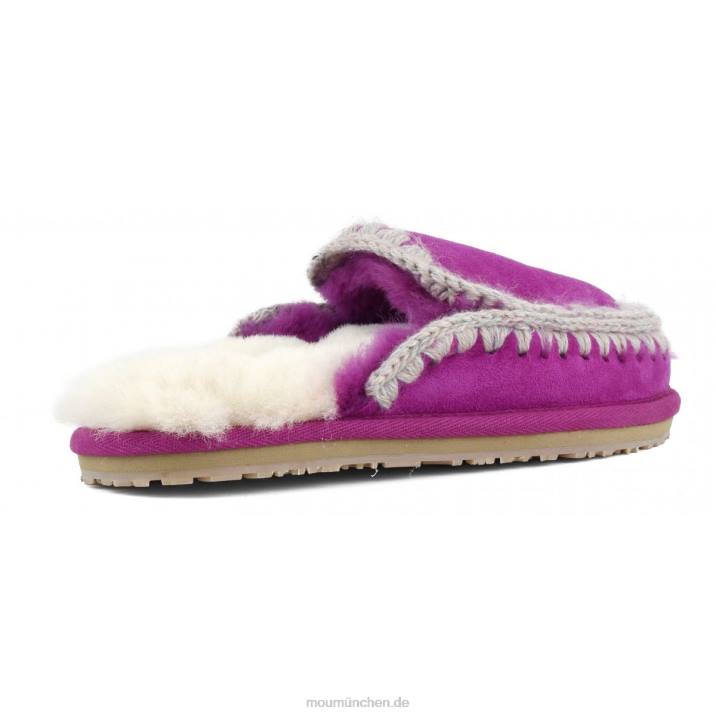 Wildleder-Slipper mit vollem Eskimo-Stich Frauen 0V6X430 Cyclamin Mou