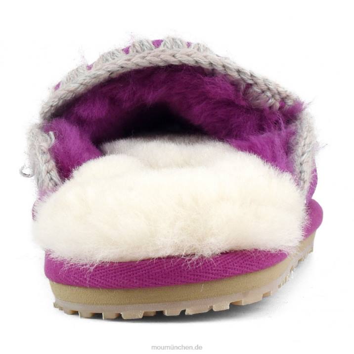 Wildleder-Slipper mit vollem Eskimo-Stich Frauen 0V6X430 Cyclamin Mou