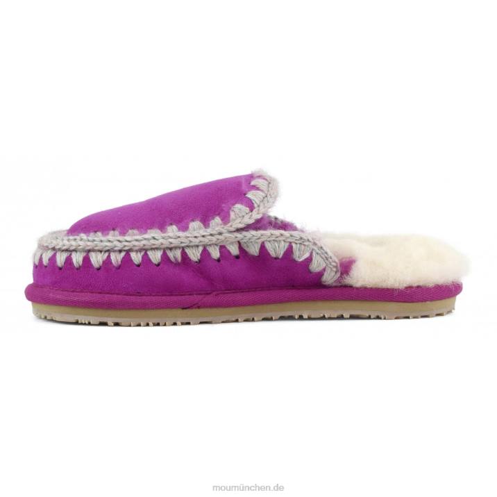 Wildleder-Slipper mit vollem Eskimo-Stich Frauen 0V6X430 Cyclamin Mou