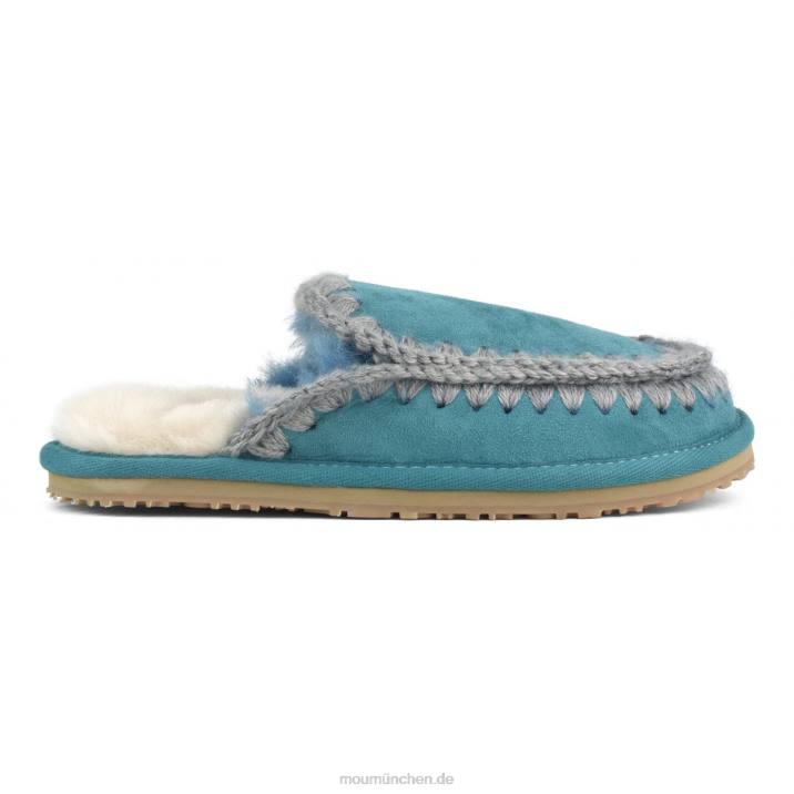Wildleder-Slipper mit vollem Eskimo-Stich Frauen 0V6X432 Biskaya-Bucht Mou