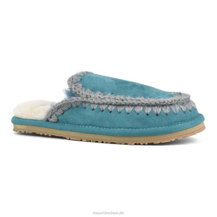Wildleder-Slipper mit vollem Eskimo-Stich Frauen 0V6X432 Biskaya-Bucht Mou