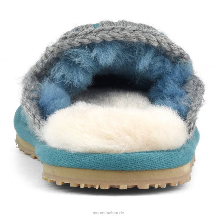 Wildleder-Slipper mit vollem Eskimo-Stich Frauen 0V6X432 Biskaya-Bucht Mou