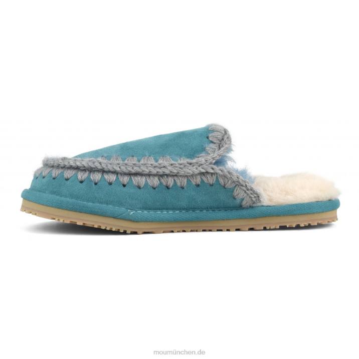 Wildleder-Slipper mit vollem Eskimo-Stich Frauen 0V6X432 Biskaya-Bucht Mou
