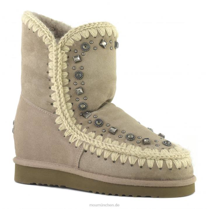 Eskimo-Innenkeil, kurze Nieten und Kristalle Frauen 0V6X564 Elefantengrau Mou