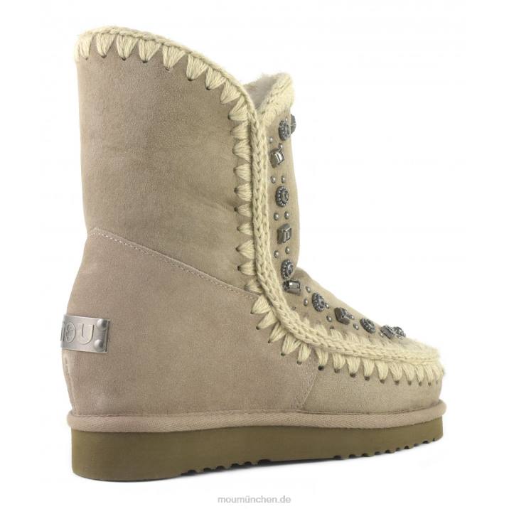Eskimo-Innenkeil, kurze Nieten und Kristalle Frauen 0V6X564 Elefantengrau Mou