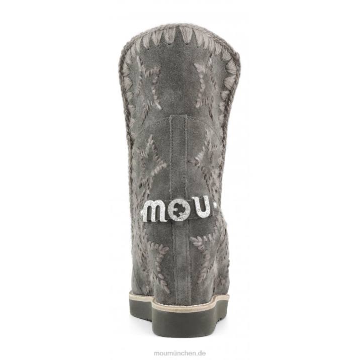 Französische Spitze mit bestickten Sternen aus Wolle Frauen 0V6X570 Holzkohle Mou