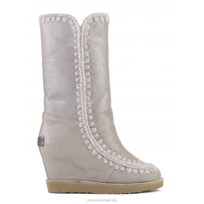 Französischer Zehenkeil hoch Frauen 0V6X578 Steinmetallic Mou