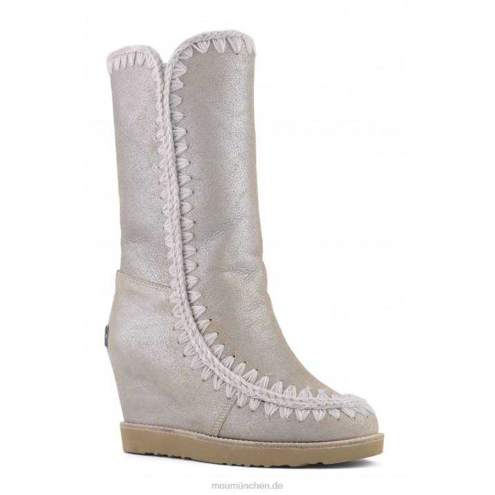 Französischer Zehenkeil hoch Frauen 0V6X578 Steinmetallic Mou