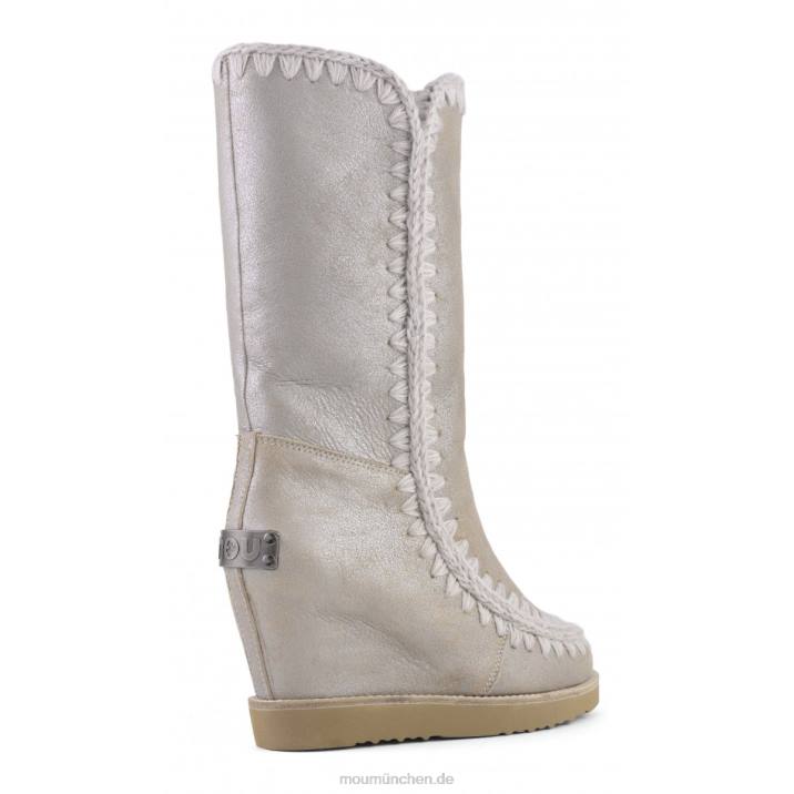 Französischer Zehenkeil hoch Frauen 0V6X578 Steinmetallic Mou