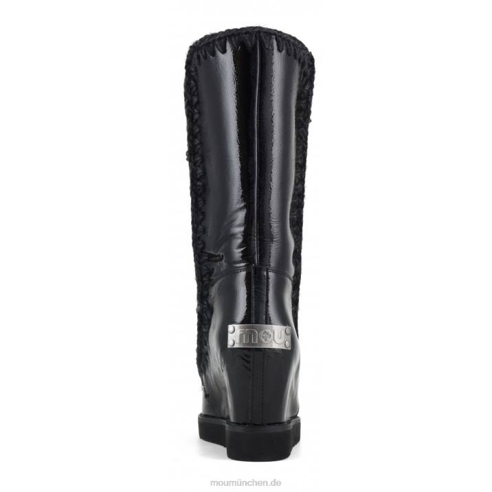 Französischer Zehenkeil hoch Frauen 0V6X581 Lackschwarz Mou