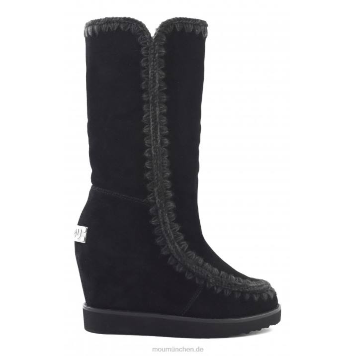 Französischer Zehenkeil hoch Frauen 0V6X582 Schwarz Mou