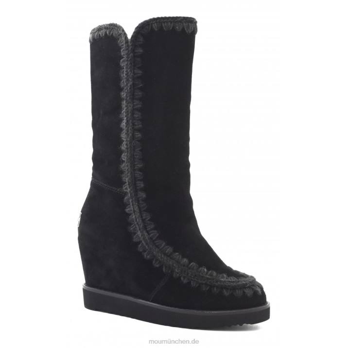 Französischer Zehenkeil hoch Frauen 0V6X582 Schwarz Mou