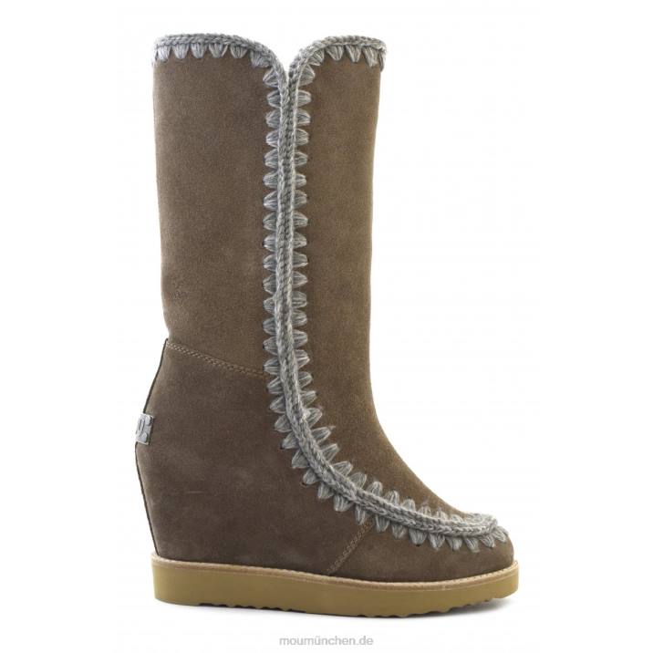 Französischer Zehenkeil hoch Frauen 0V6X583 dunkler Stein Mou