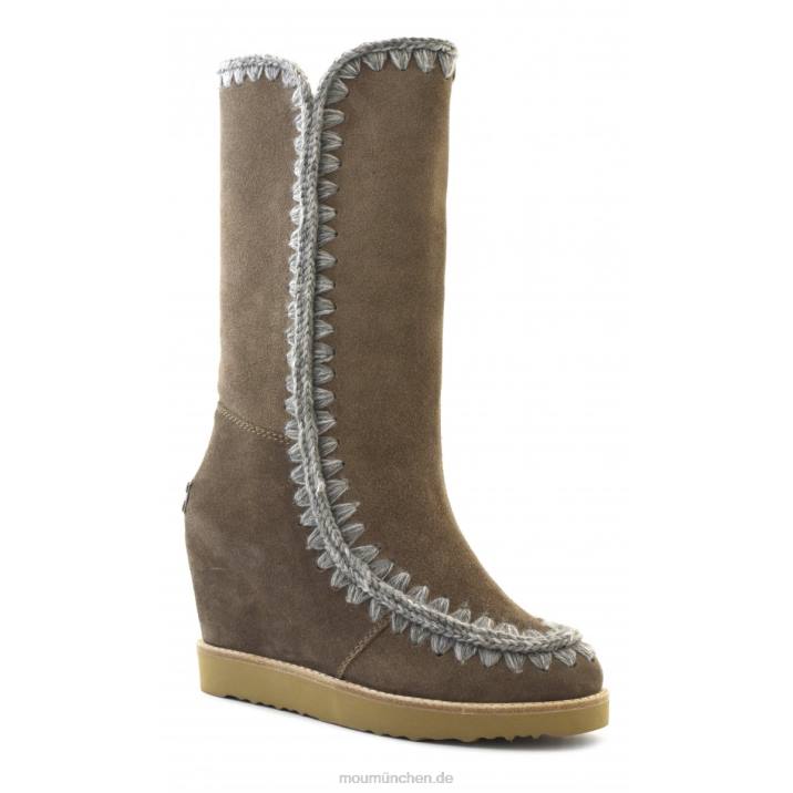 Französischer Zehenkeil hoch Frauen 0V6X583 dunkler Stein Mou