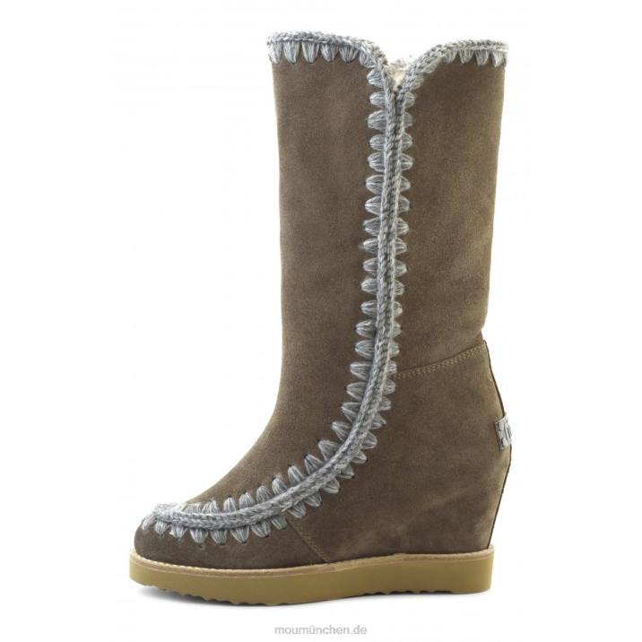 Französischer Zehenkeil hoch Frauen 0V6X583 dunkler Stein Mou