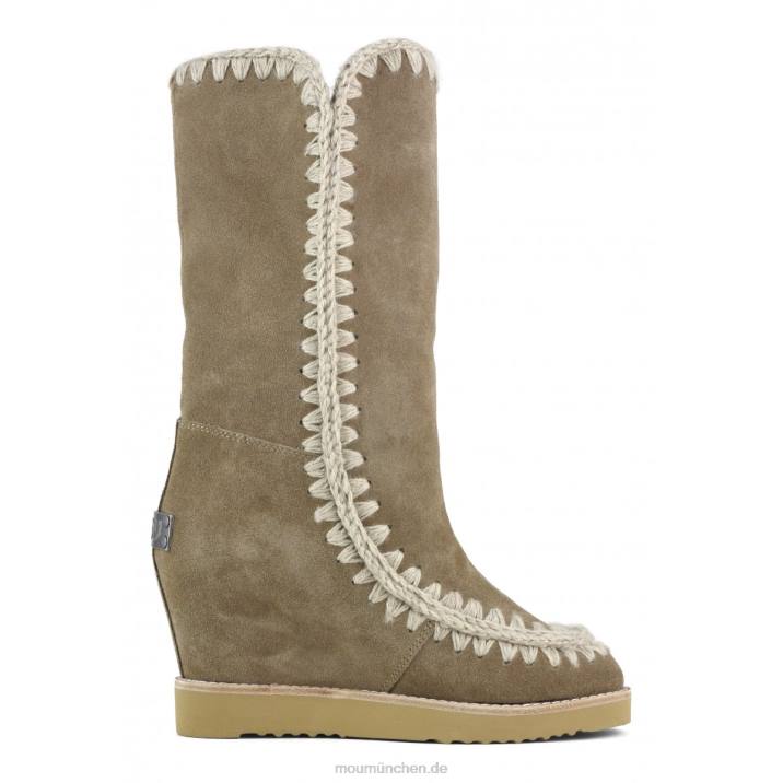 Französischer Zehenkeil hoch Frauen 0V6X584 Elefantengrau Mou