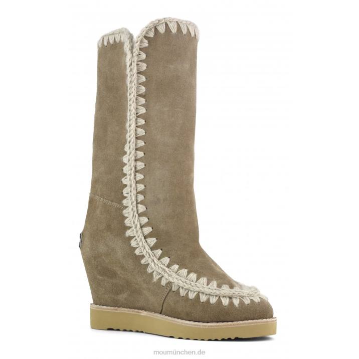 Französischer Zehenkeil hoch Frauen 0V6X584 Elefantengrau Mou