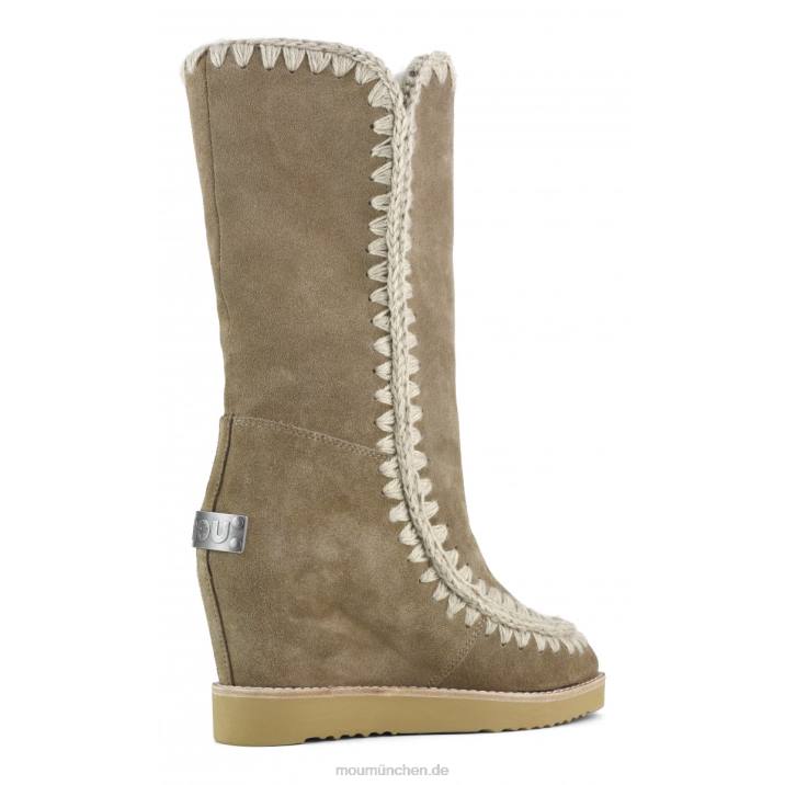 Französischer Zehenkeil hoch Frauen 0V6X584 Elefantengrau Mou