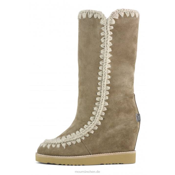 Französischer Zehenkeil hoch Frauen 0V6X584 Elefantengrau Mou