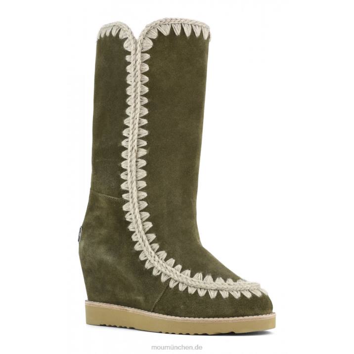 Französischer Zehenkeil hoch Frauen 0V6X585 Moos Mou