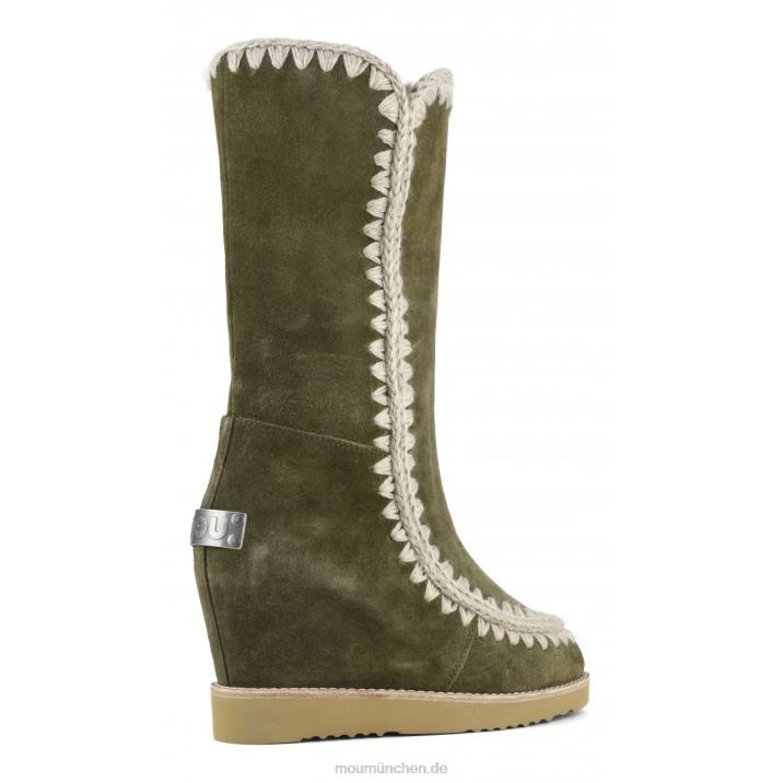 Französischer Zehenkeil hoch Frauen 0V6X585 Moos Mou