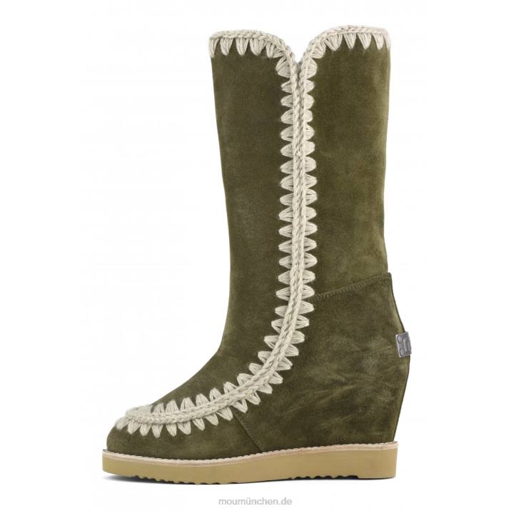 Französischer Zehenkeil hoch Frauen 0V6X585 Moos Mou