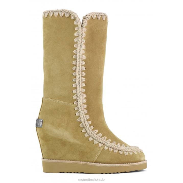 Französischer Zehenkeil hoch Frauen 0V6X586 Tabak Mou