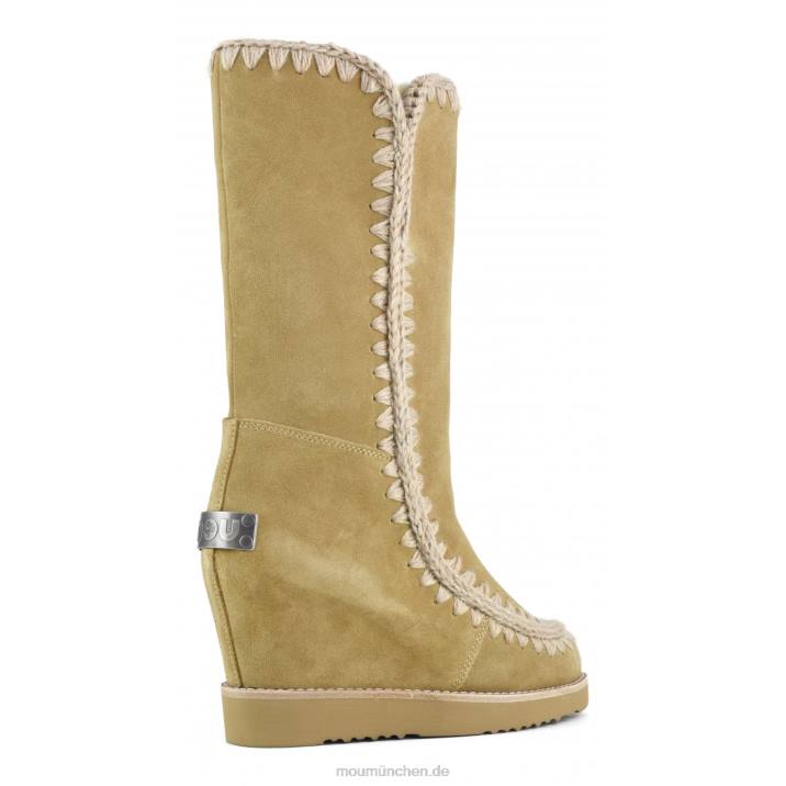 Französischer Zehenkeil hoch Frauen 0V6X586 Tabak Mou