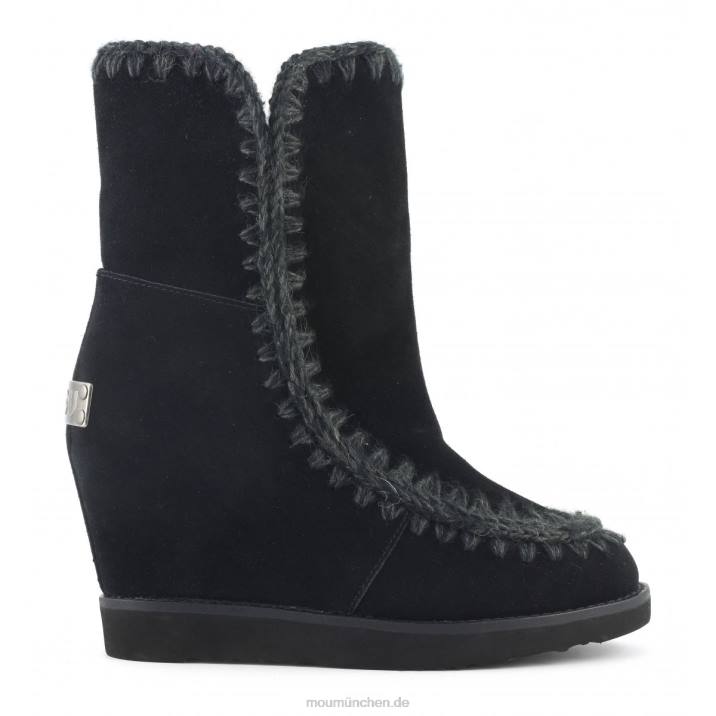 French Toe Wedge Short Frauen 0V6X571 Schwarz Mou