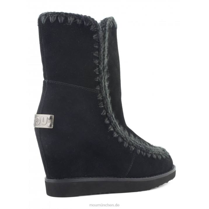 French Toe Wedge Short Frauen 0V6X571 Schwarz Mou