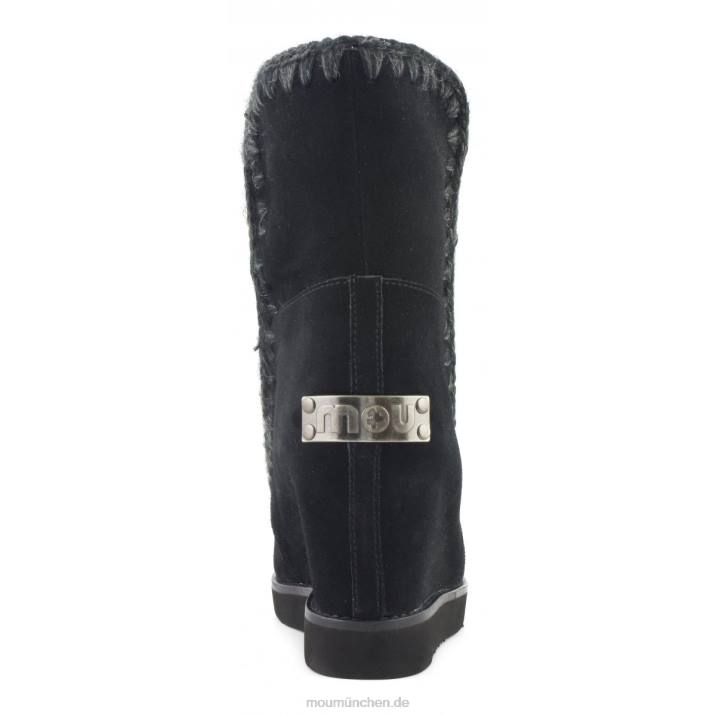 French Toe Wedge Short Frauen 0V6X571 Schwarz Mou