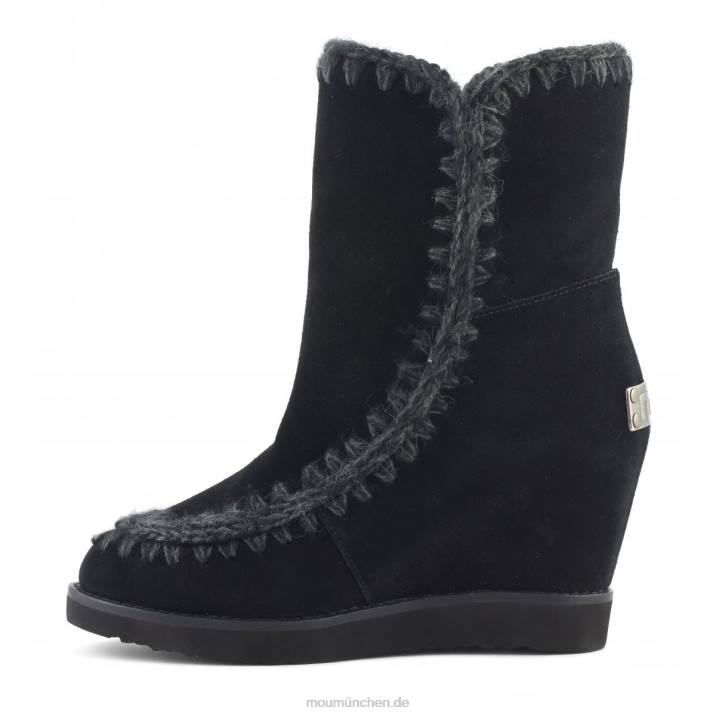 French Toe Wedge Short Frauen 0V6X571 Schwarz Mou