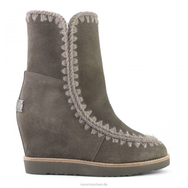 French Toe Wedge Short Frauen 0V6X572 Holzkohle Mou