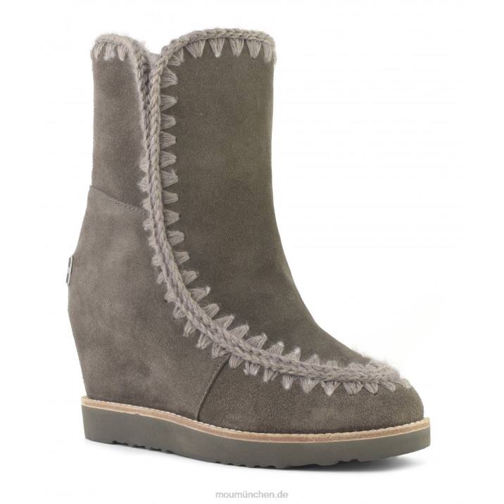 French Toe Wedge Short Frauen 0V6X572 Holzkohle Mou