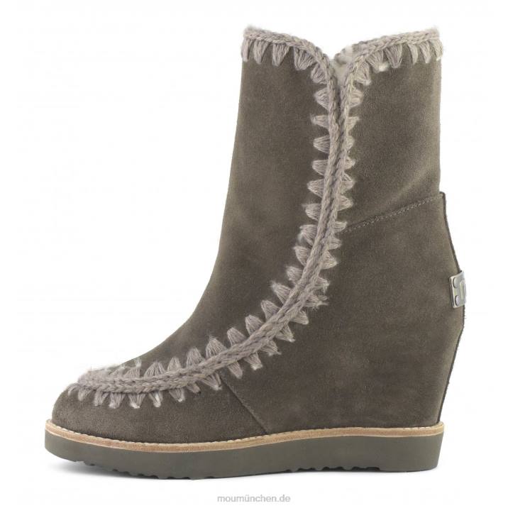 French Toe Wedge Short Frauen 0V6X572 Holzkohle Mou