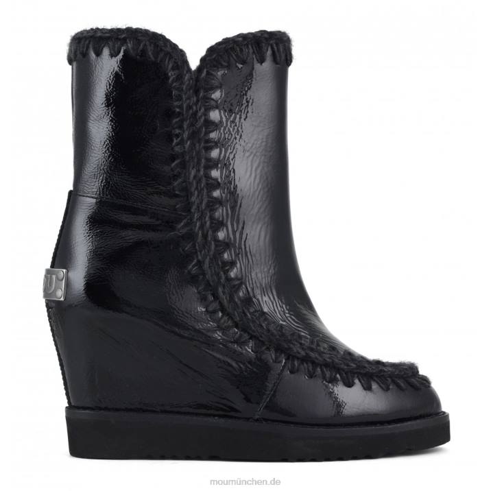 French Toe Wedge Short Frauen 0V6X577 Lackschwarz Mou