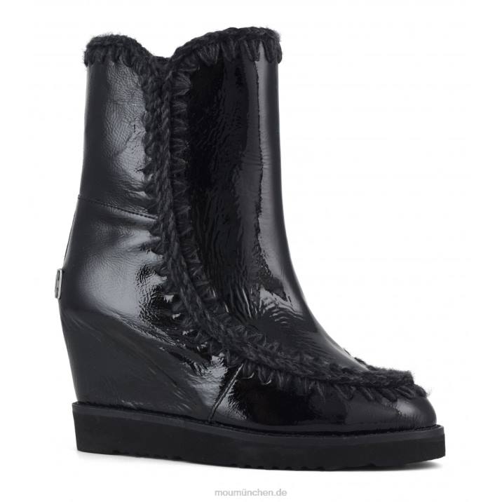 French Toe Wedge Short Frauen 0V6X577 Lackschwarz Mou