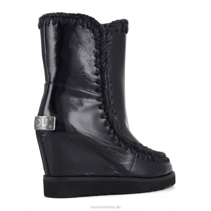 French Toe Wedge Short Frauen 0V6X577 Lackschwarz Mou