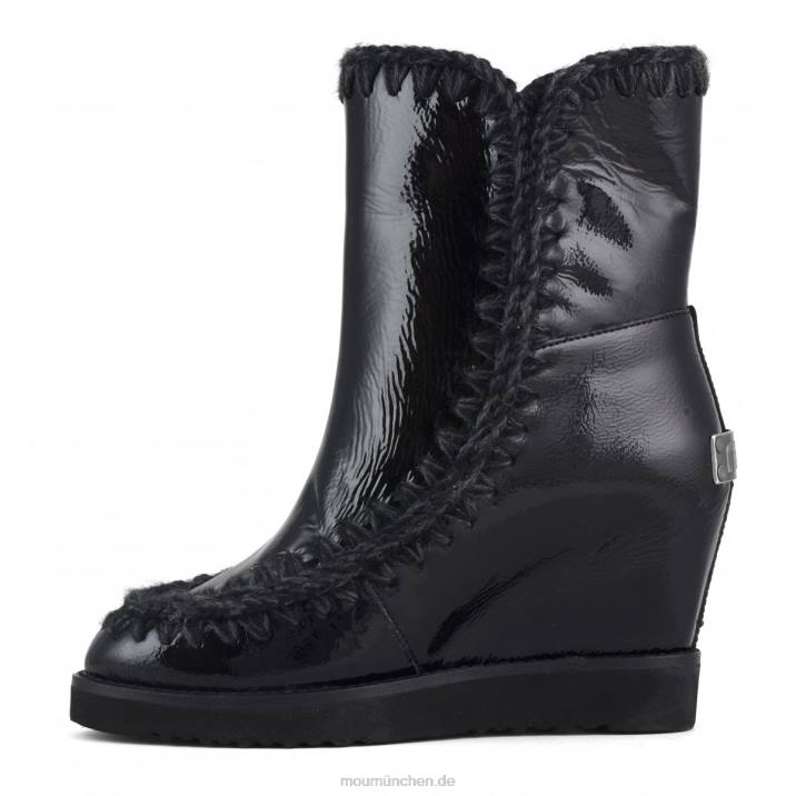 French Toe Wedge Short Frauen 0V6X577 Lackschwarz Mou