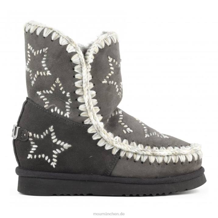 Innenkeil mit bestickten Sternen aus Wolle Frauen 0V6X535 Holzkohle Mou