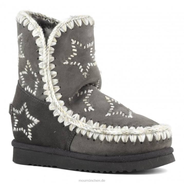 Innenkeil mit bestickten Sternen aus Wolle Frauen 0V6X535 Holzkohle Mou