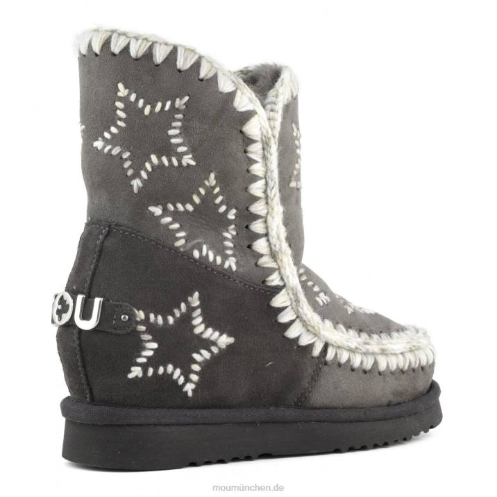 Innenkeil mit bestickten Sternen aus Wolle Frauen 0V6X535 Holzkohle Mou