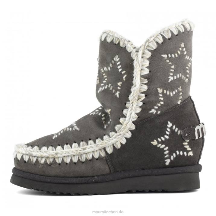 Innenkeil mit bestickten Sternen aus Wolle Frauen 0V6X535 Holzkohle Mou