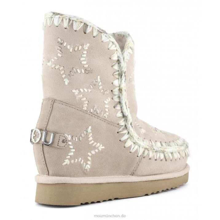 Innenkeil mit bestickten Sternen aus Wolle Frauen 0V6X536 rosabeige Mou