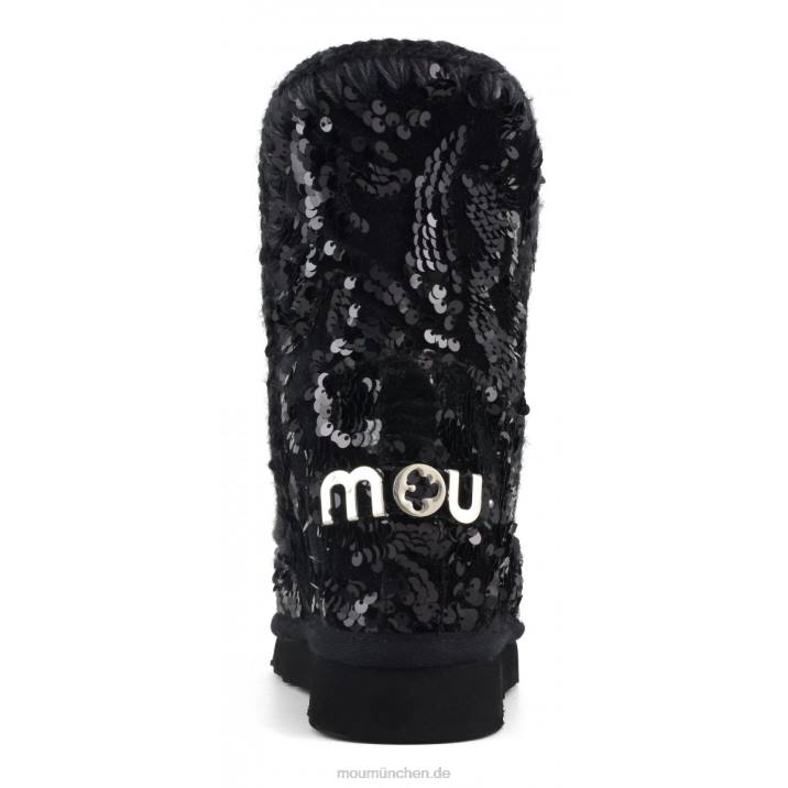 Innenkeil mit schillernden Pailletten Frauen 0V6X543 schillernde Pailletten blau schwarz auf schwarz Mou