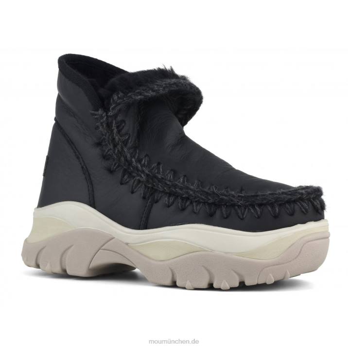 Klobiger Eskimo-Sneaker Frauen 0V6X716 Nubuk schwarz Mou
