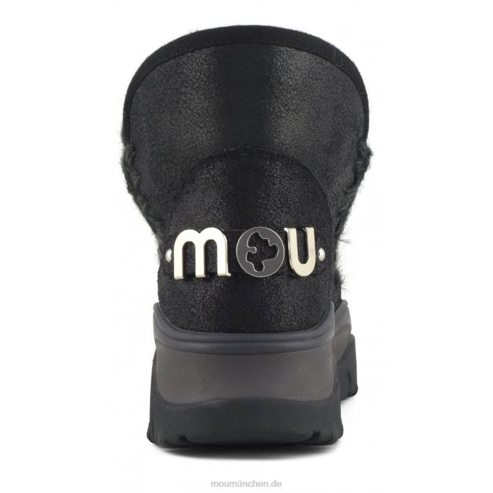 klobiger Sneaker Eskimo Frauen 0V6X722 rissig schwarz/grau Mou