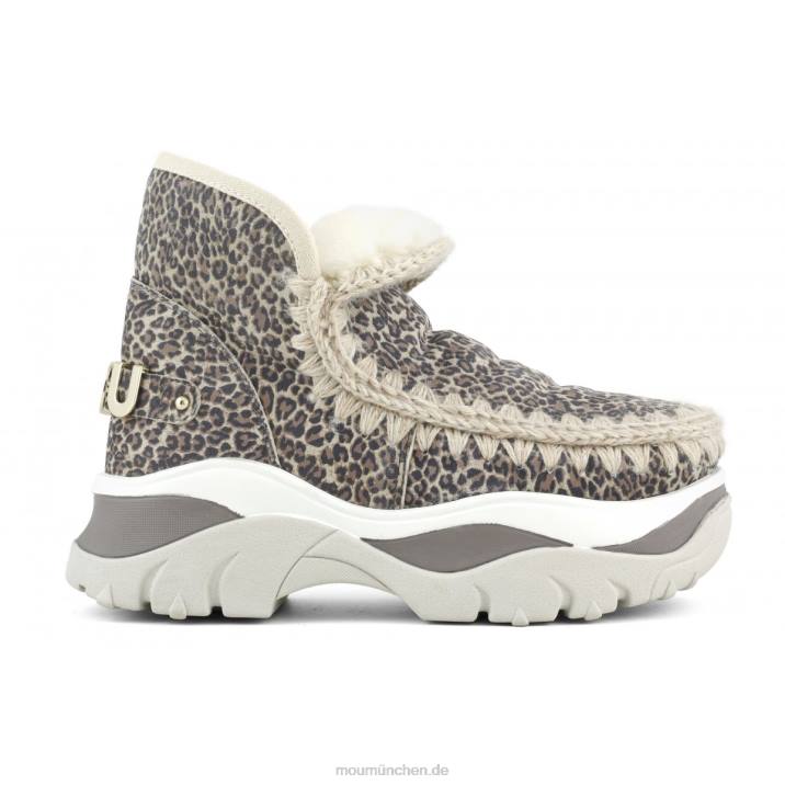 klobiger Sneaker Eskimo Frauen 0V6X723 kleines Gepardenleder Mou